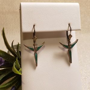 Sterling Silver and Turquoise Angel Earrings